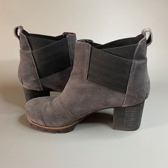 Sorel Addington Chelsea Ankle Boots Black Heel Quarry Black 8.5 - Picture 3 of 6